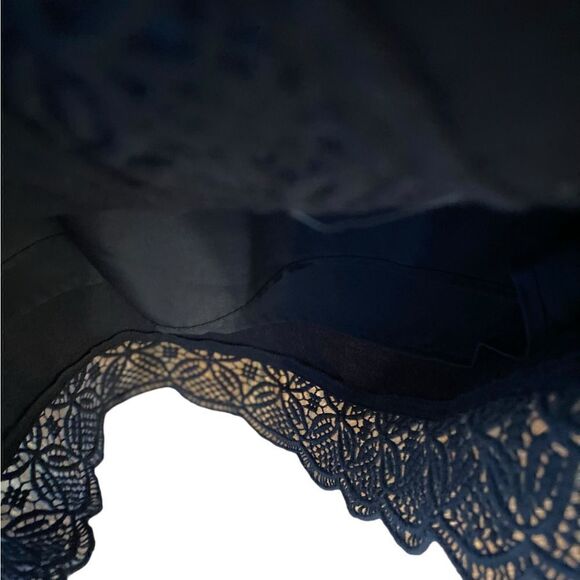 Joie Sz M Black Kastra Knit Lace Keyhole Back Mini Date Night Dress - Picture 7 of 8